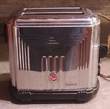 Antique Sunbeam T 1 E Toaster  Vintage Art Deco Jewel Indicator Chrome 1930s USA picture