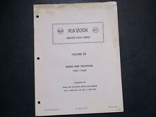 1961-1962 RCA Victor Service Data Index Volume III Radio & Television manual picture