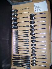 Oneidacraft Deluxe Stainless Flatware SHASTA Pattern. 38 Pieces.fork spoon knife picture