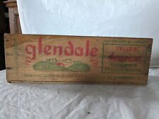 Old Vintage Wood Wooden Glendale Cheese American Primitive Food Storage Box picture