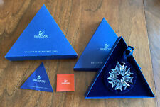 Swarovski 2003 Xmas Snowflake Ornament 2 Boxes Ribbon - Missing Pieces Broken picture