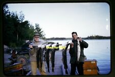 Willys Jeep & Northern Pike Fishing Men in 1958, Kodachrome Slide aa 11-1a picture