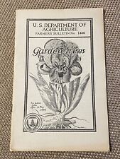 Vintage Gardening GARDEN IRISES 1926 Agriculture Farmer Bulletin Catalog picture