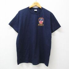 Xl/Used Short Sleeve Vintage T-Shirt Men'S 00S Fire Department Cotton Crew Neck picture