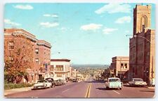c1964 Superior Ave Crystal Falls Michigan Iron County MI Vintage Cars Postcard picture