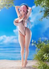 Anime Super Sonico White Swimsuit Ver. PVC 1/7 Scale Figure New No Box 25cm picture