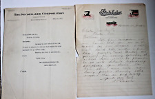 1913 Studebaker Corp. Wagons & Carriages 2- Letterhead Letters Ice Wagon Repair picture