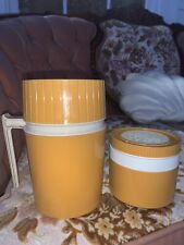 Vintage 1970s 10oz Thermos Model 7002 Hot Cold With orange King Seeley  Jar picture
