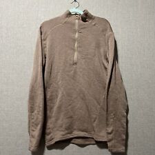 Massif Flamestretch Mens Med 1/4 Zip Flame Resistant Pullover Oatmeal USA NWOT picture