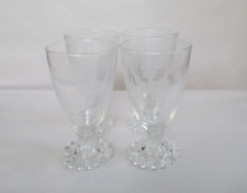 Vintage Boopie Anchor Hocking Etched Glasses, Set of 4 picture