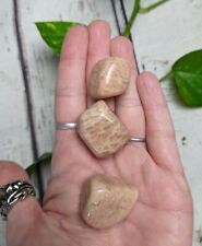 3 Peach Moonstone Lot M4 Crystal Stone Healing Reiki Charged *Read Below*  picture