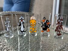 vintage pepsi looney tunes glasses 1973-set of 5 in mint condition picture