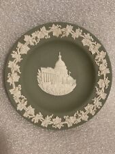 Wedgwood Sage Jasperware Round Landmark Capitol Plate Trinket Dish picture