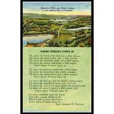 Postcard Where Vermont Comes In Poem Hon. Charles H. Darling Echo Bebee Lakes picture