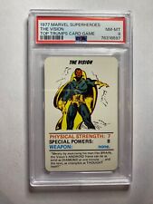 1977 MARVEL SUPERHEROES THE VISION TOP TRUMPS CARD GAME PSA 8 NM-MINT POP 3 picture