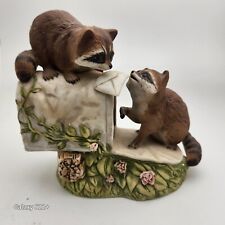 Vintage 1987 raccoon mailbox Masterpiece porcelain HOMCO Country  picture
