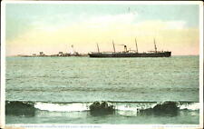 Outward Bound steamship passing Boston Light lighthouse MA~Detroit Publ 1905 picture