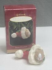 Hallmark Keepsake Sweet Dreamer 1997 Bunny in Santa's Hat Ornament picture