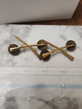 Vintage Pair Of US Infantry Branch Insignia Lapel Pin Collar Pin Crossed Guns picture