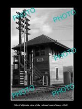 OLD POSTCARD SIZE PHOTO OF NILES CALIFORNIA THE RAILROAD CONTROL TOWER c1940 picture