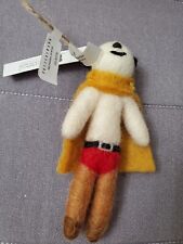 Pottery Barn St. Judes Superhero Dog Felted Wool 2020 Christmas Tree Ornament picture