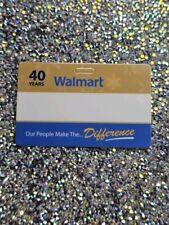 Brand New Never Worn Walmart Name Badge Gold And Blue 40 Years Of Service  picture