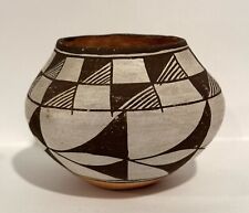 Vintage Acoma Pueblo Polychrome Olla Small Pot Oblong 5” picture
