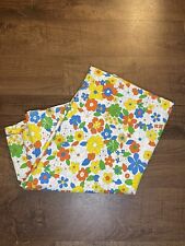 Vintage 60’s/70's Bright Flower Power Mod Fabric/Tablecloth 85x51” picture