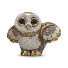 New De Rosa Rinconada Figurine Cute Baby Barn Owl Gold Enamel DeRosa picture