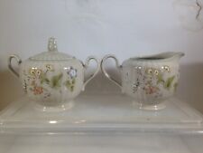 MIKASA WILD FLOWERS Covered Sugar Bowl Creamer Pitcher Set picture