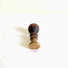 1930s Vintage Old Wooden Brass Stamp Seal Decorative Collectible BS96 picture