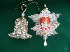 Vintage Handmade Bead Christmas Ornaments picture
