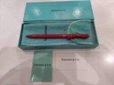 Tiffany&Co. Ballpoint pen twist type teardrop red Length 12.5cm vintage with box picture