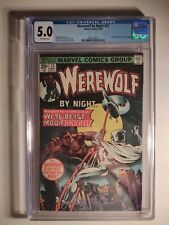 Werewolf by Night #33, CGC 5.0, Marvel 1975, OW/W Pages, 2nd App. Moon Knight 🔑 picture