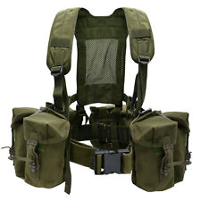 Genuine British Army Chest Rig Tactical  Airborne Webbing Set Olive Green Vest  picture