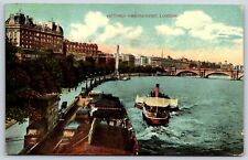 Postcard Victoria Embankment, London England Unposted picture
