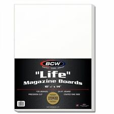(50 Pack) BCW Life Magazine Boards - Acid Free - Archival Quality Backing Board picture