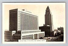 Los Angeles CA-California RPPC, Federal Building, City Hall, Vintage Postcard picture