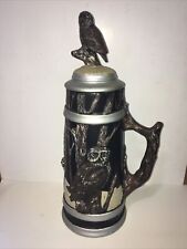 19” German Beer Stein Amazing Owls Large￼￼ picture