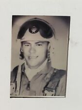 Military Pilot Black and White Slide Pakon Vintage  picture