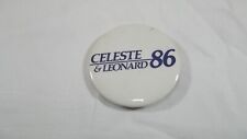 Cool Vintage 1986 Celeste & Leonard Ohio Governor Political  Pinback H1 picture