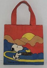 Vintage 1965 Peanuts Snoopy Woodstock Mini Tote Bag picture