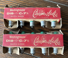 Westinghouse Christmas 10 Light Bulbs C-7 1/2 D18 Replacement Green NOS NIB picture