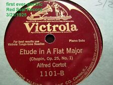 3/21/1925 1st ELECTRIC VICTOR DAY Alfred Cortot PIANO Chopin Minute Waltz 1101 picture