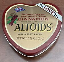 Collectible Heart Shaped Cinnamon Altoid Hinged Tin 'The LOVE Tin' Empty picture