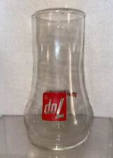 Vtg Mid-Century 7 UP THE UNCOLA Upside Down Clear Soda Tumbler Glass Cup picture
