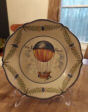 Faiencerie D' Art Wall Plate Hot Air Balloon French picture