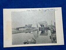1903 Kennebunkport, ME Postcard - Cape Porpoise, Dock w/ Sailboat picture