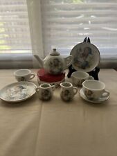 Vintage M. J. Hummel Minature Porcelain Tea Set 10pc - He Loves Me? - Germany picture