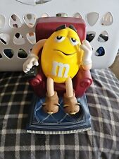 Vintage 1999 M&M Collectible Candy Dispenser Yellow Peanut MM In Recliner picture